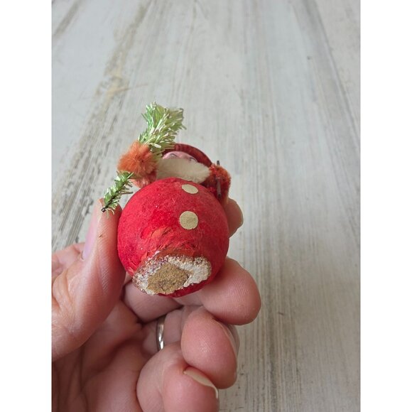 Antique elf Santa tree figurine cardboard paper Xmas tree - Picture 8 of 8